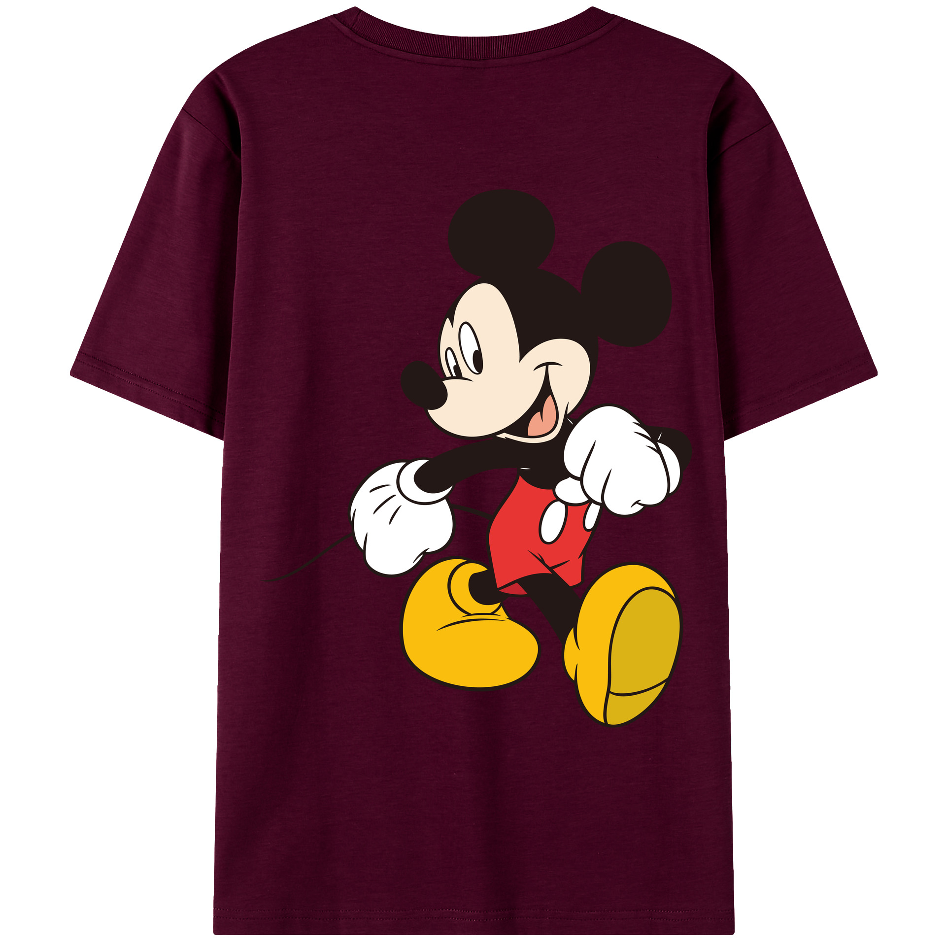 （画像用） ミッキーマウス Mickey Mouse レディース半袖Tシャツ(バックプリント)